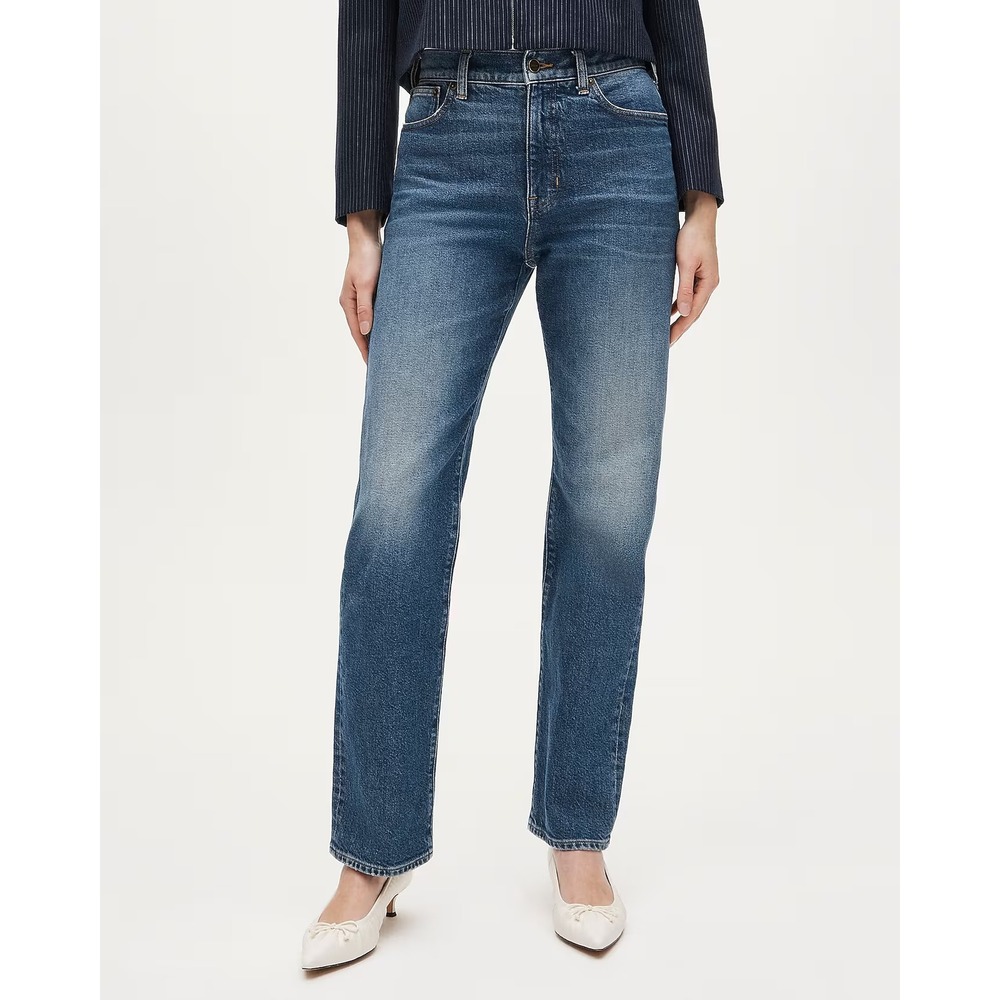 J. Crew NWOT $158 Women's Sz 28 Nipped High Rise Semi Stretch Straight Jean